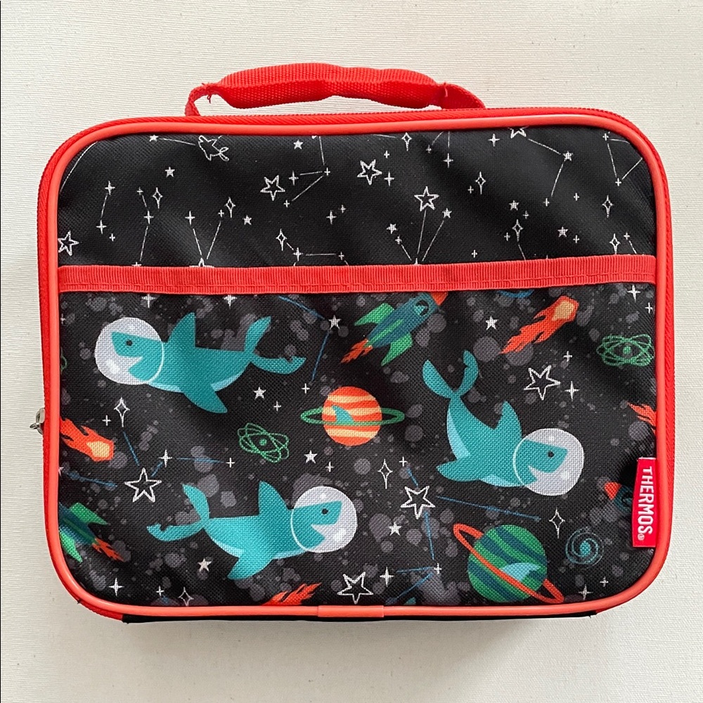 THERMOS Shark Astronaut Planet Stars Lunch Kit Bag | School Kidcore Fun